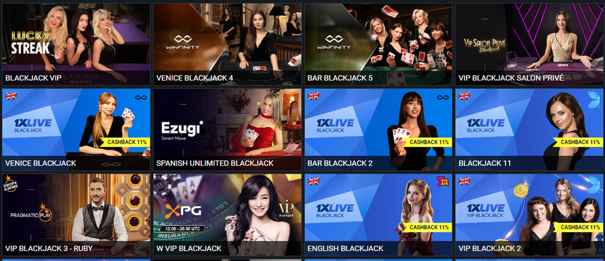 The 1xBet Roulette, Blackjack & Other Table Games