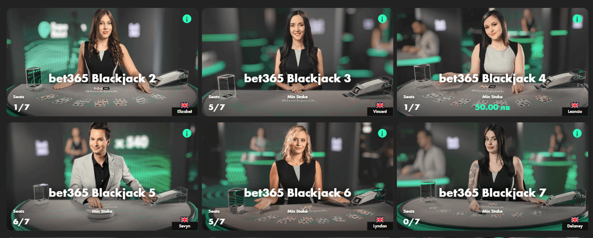 The bet365 Roulette, Blackjack & Other Table Games