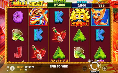 The Chilli Heat Slot Game at the Voodoo Dreams New Zealand Online Casino