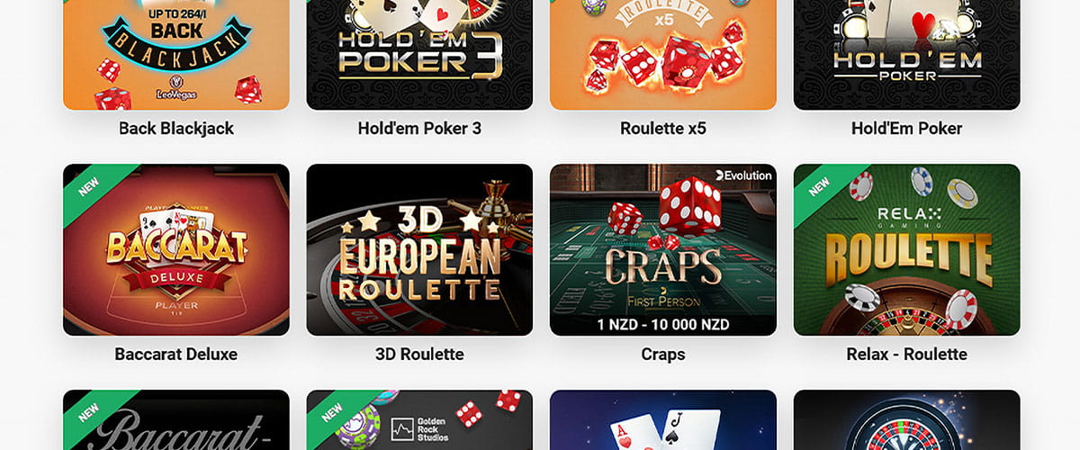 The LeoVegas Roulette, Blackjack & Other Table Games