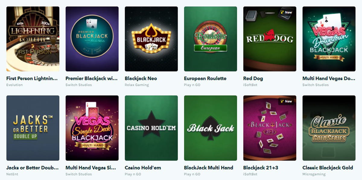 The Lucky Days Roulette, Blackjack & Other Table Games