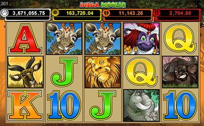 The Mega Moolah Slot Game at the Voodoo Dreams New Zealand Online Casino